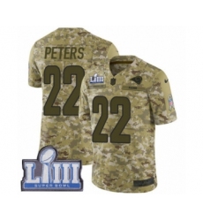 Youth Nike Los Angeles Rams #22 Marcus Peters Limited Camo 2018 Salute to Service Super Bowl LIII Bound NFL Jersey