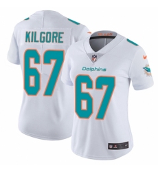 Women's Nike Miami Dolphins #67 Daniel Kilgore White Vapor Untouchable Limited Player NFL Jersey