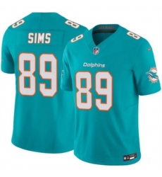 Men's Miami Dolphins #89 Ben Sims Aqua 2026 F.U.S.E. Vapor Limited Football Stitched Jersey