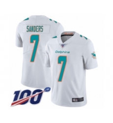 Men's Miami Dolphins #7 Jason Sanders White Vapor Untouchable Limited Player 100th Season Football Jersey
