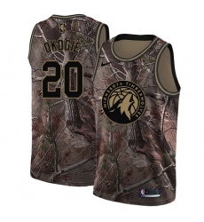 Women's Nike Minnesota Timberwolves #20 Josh Okogie Swingman Camo Realtree Collection NBA Jersey