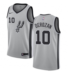 Youth Nike San Antonio Spurs #10 DeMar DeRozan Swingman Silver NBA Jersey Statement Edition