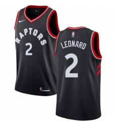 Women's Nike Toronto Raptors #2 Kawhi Leonard Swingman Black NBA Jersey Statement Edition
