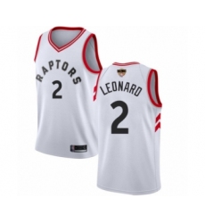 Women's Toronto Raptors #2 Kawhi Leonard Swingman White 2019 Basketball Finals Bound Jersey - Association Edition