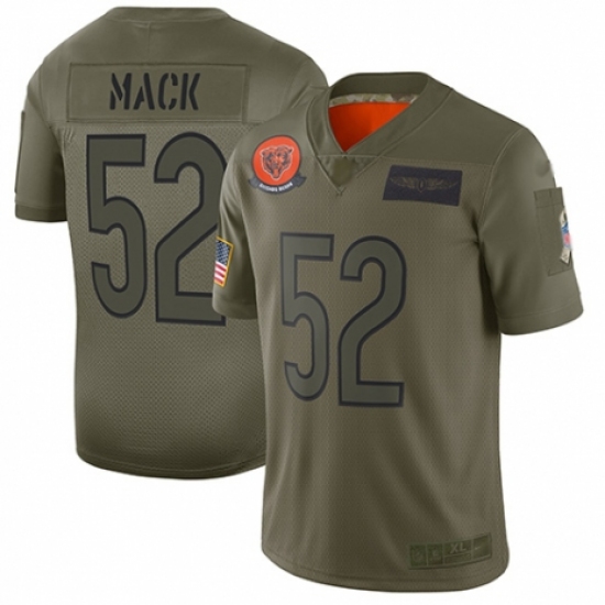 Youth Chicago Bears #52 Khalil Mack Limited Camo 2019 Salute to Service ...