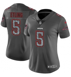 Women's Nike New England Patriots #5 Danny Etling Gray Static Vapor Untouchable Limited NFL Jersey