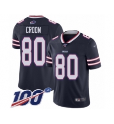 Youth Buffalo Bills #80 Jason Croom Limited Navy Blue Inverted Legend 100th Season Football Jersey