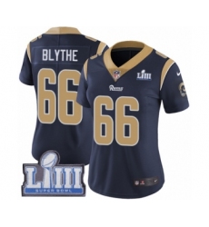 Women's Nike Los Angeles Rams #66 Austin Blythe Navy Blue Team Color Vapor Untouchable Limited Player Super Bowl LIII Bound NFL Jersey