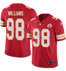 Men's Nike Kansas City Chiefs #98 Xavier Williams Red Team Color Vapor Untouchable Limited Player NFL Jersey