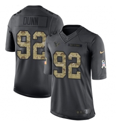 Men's Nike Houston Texans #92 Brandon Dunn Limited Black 2016 Salute to Service NFL Jersey