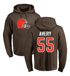 NFL Nike Cleveland Browns #55 Genard Avery Brown Name & Number Logo Pullover Hoodie