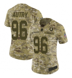 Women's Nike Indianapolis Colts #96 Denico Autry Limited Camo 2018 Salute to Service NFL Jersey