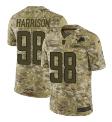 Men's Nike Detroit Lions #98 Damon Harrison Limited Camo 2018 Salute to Service NFL Jersey