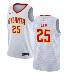 Men's Nike Atlanta Hawks #25 Alex Len Authentic White NBA Jersey - Association Edition