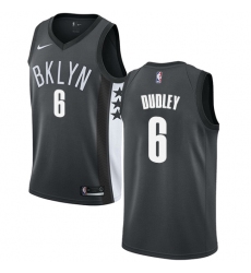 Men's Nike Brooklyn Nets #6 Jared Dudley Swingman Gray NBA Jersey Statement Edition