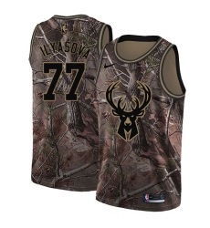Youth Nike Milwaukee Bucks #77 Ersan Ilyasova Swingman Camo Realtree Collection NBA Jersey