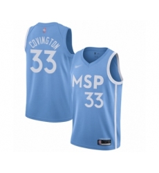 Men's Minnesota Timberwolves #33 Robert Covington Swingman Blue Basketball Jersey - 2019 20 City Edition