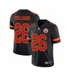 Men's Nike Kansas City Chiefs #26 Damien Williams Limited Black Rush Vapor Untouchable NFL Jersey