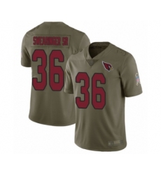 Men's Arizona Cardinals #36 D.J. Swearinger SR Limited Olive 2017 Salute to Service Football Jersey