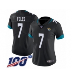 Women's Nike Jacksonville Jaguars #7 Nick Foles Black Team Color Vapor Untouchable Limited Player 100th Season NFL Jersey