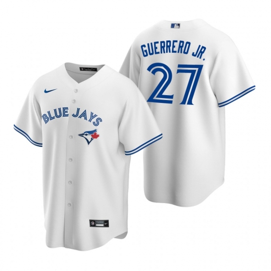 Men's Nike Toronto Blue Jays #27 Vladimir Guerrero Jr. White Home ...