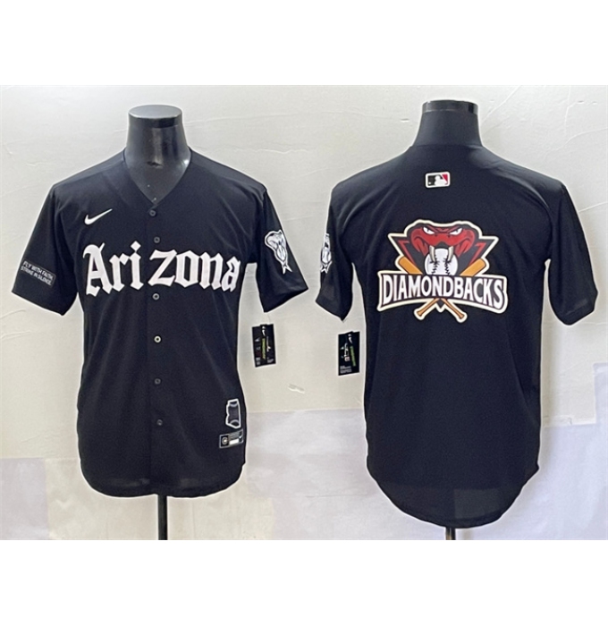 Men's Atlanta Braves Black Team Big Logo Gothic South x Outkast Edition Vapor Limited Stitched Baseball Jersey