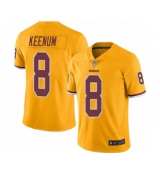 Men's Washington Redskins #8 Case Keenum Limited Gold Rush Vapor Untouchable Football Jersey