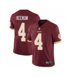 Youth Washington Redskins #4 Case Keenum Burgundy Red Team Color Vapor Untouchable Limited Player Football Jerseys