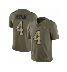 Youth Washington Redskins #4 Case Keenum Limited Olive Camo 2017 Salute to Service Football Jersey