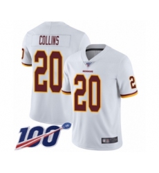 Youth Washington Redskins #20 Landon Collins White Vapor Untouchable Limited Player 100th Season Football Jersey