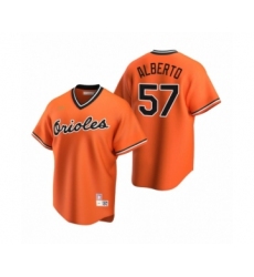 Men's Baltimore Orioles #57 Hanser Alberto Nike Orange Cooperstown Collection Alternate Jersey