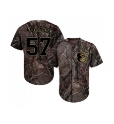 Youth Baltimore Orioles #57 Hanser Alberto Authentic Camo Realtree Collection Flex Base Baseball Jersey