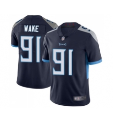 Men's Tennessee Titans #91 Cameron Wake Navy Blue Team Color Vapor Untouchable Limited Player Football Jersey