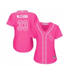 Women's Chicago White Sox #33 James McCann Replica Pink Fashion Cool Base Baseball Jersey
