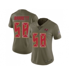Women's Tampa Bay Buccaneers #58 Shaquil Barrett Limited Olive 2017 Salute to Service Football Jersey