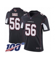 Men's Arizona Cardinals #56 Terrell Suggs Black Alternate Vapor Untouchable Limited Player 100th Season Football Jersey