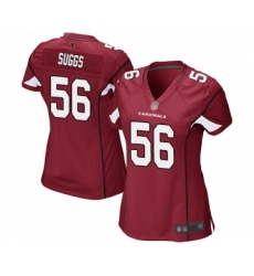 Women's Arizona Cardinals #56 Terrell Suggs Game Red Team Color Football Jersey