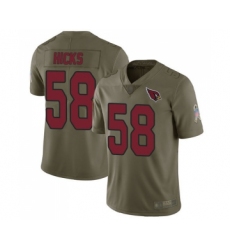 Youth Arizona Cardinals #58 Jordan Hicks Limited Olive 2017 Salute to Service Football Jersey