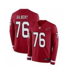 Youth Arizona Cardinals #76 Marcus Gilbert Limited Red Therma Long Sleeve Football Jersey