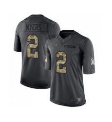 Men's Seattle Seahawks #2 Jason Myers Limited Black 2016 Salute to Service Football Jersey