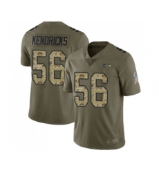 Men's Seattle Seahawks #56 Mychal Kendricks Limited Olive Camo 2017 Salute to Service Football Jersey