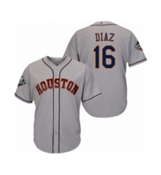 Youth Houston Astros #16 Aledmys Diaz Authentic Grey Road Cool Base 2019 World Series Bound Baseball Jersey