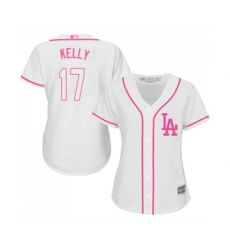 Women's Los Angeles Dodgers #17 Joe Kelly Authentic White Fashion Cool Base Baseball Jersey