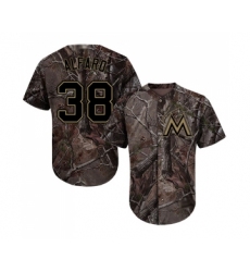 Men's Miami Marlins #38 Jorge Alfaro Authentic Camo Realtree Collection Flex Base Baseball Jersey