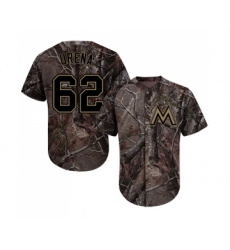 Youth Miami Marlins #62 Jose Urena Authentic Camo Realtree Collection Flex Base Baseball Jersey