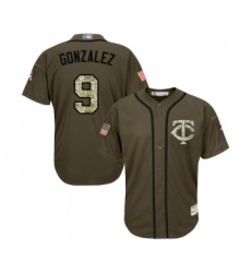 Youth Minnesota Twins #9 Marwin Gonzalez Authentic Green Salute to Service Baseball Jersey