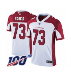 Men's Arizona Cardinals #73 Max Garcia White Vapor Untouchable Limited Player 100th Season Football Jersey