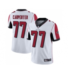 Men's Atlanta Falcons #77 James Carpenter White Vapor Untouchable Limited Player Football Jersey