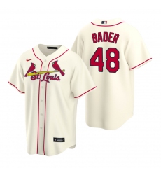 Men's Nike St. Louis Cardinals #48 Harrison Bader Cream Alternate Stitched Baseball Jersey