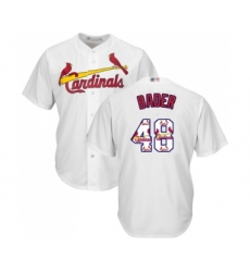 Men's St. Louis Cardinals #48 Harrison Bader Authentic White Team Logo Fashion Cool Base Baseball Jersey
